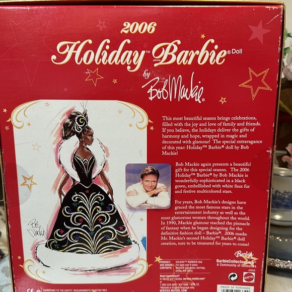 Holiday Barbie 2006, fashion designed by Bob Mackie. New. - Picture 8 of 9